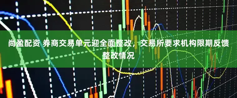 尚盈配资 券商交易单元迎全面整改，交易所要求机构限期反馈整改情况